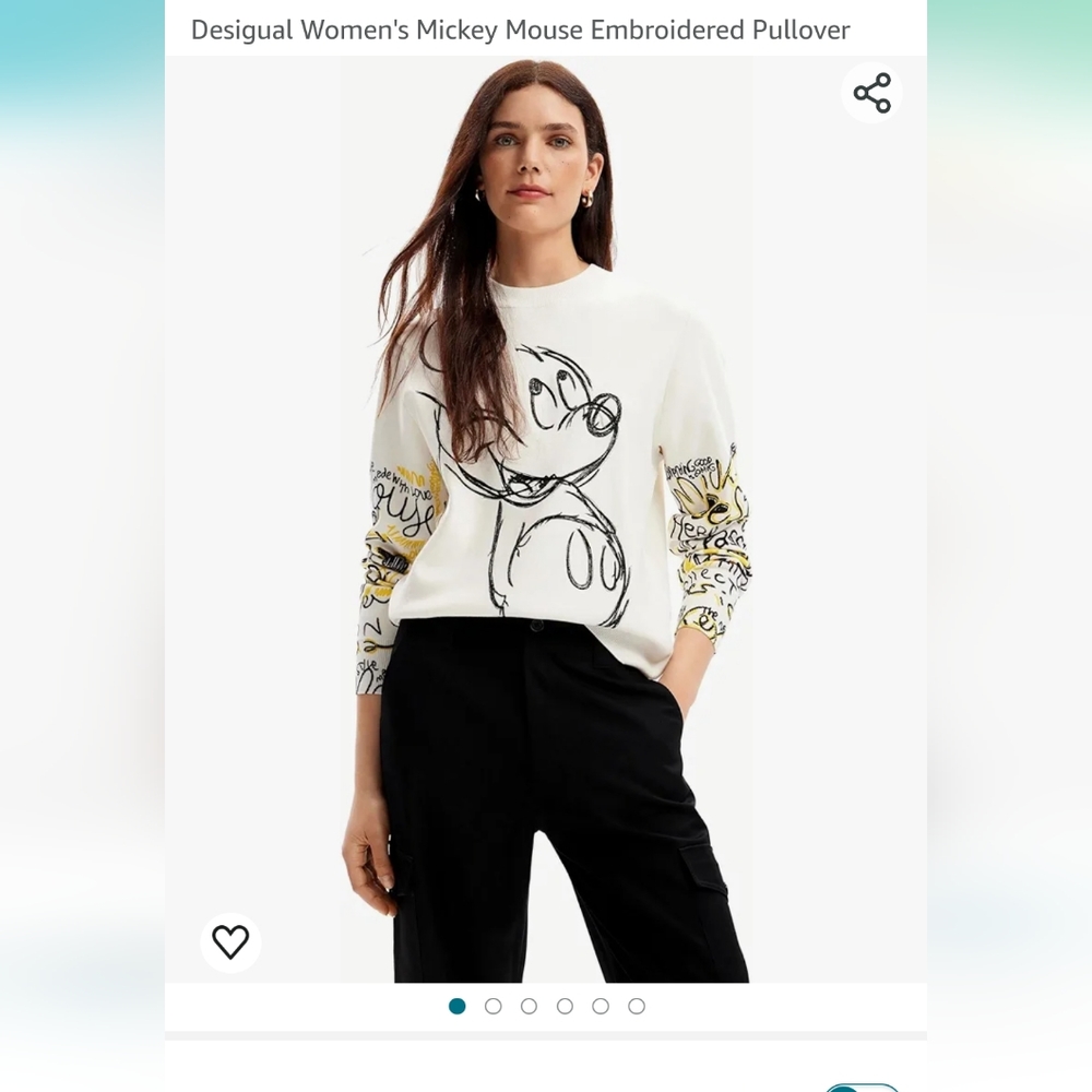 New with tags. Womans mickey mouse pullover size large.